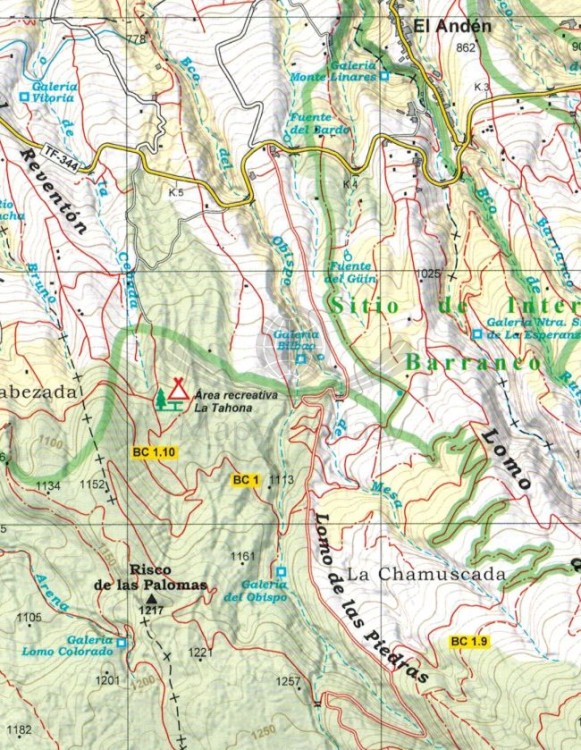 Teneryfa 1:25 000. Zestaw czterech map turystycznych. Mapa 2 - fragment 1