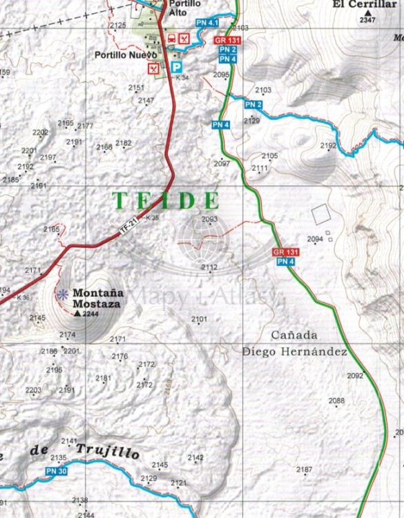 Teneryfa 1:25 000. Zestaw czterech map turystycznych. Mapa 2 - fragment 2