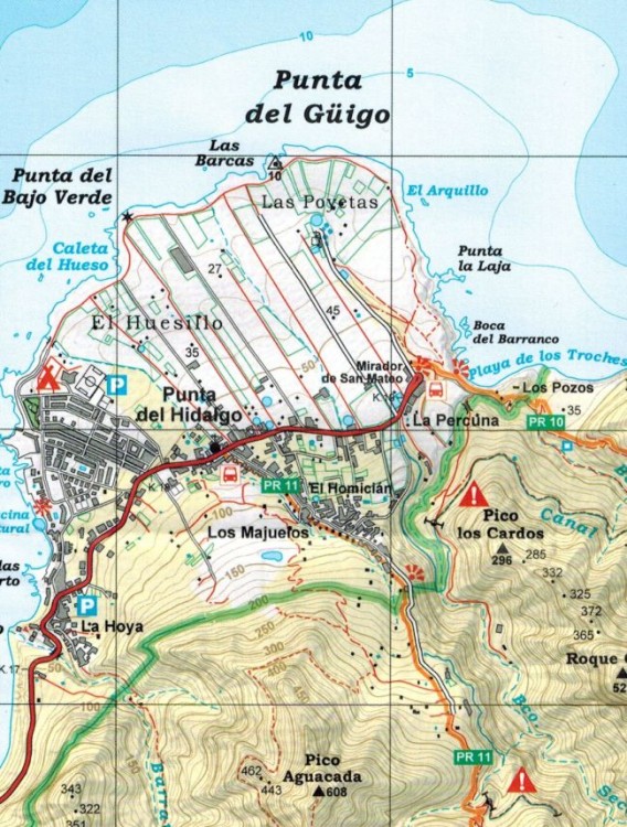 Teneryfa 1:25 000. Zestaw czterech map turystycznych. Mapa 1 - fragment 2