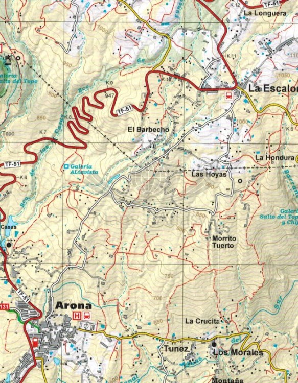 Teneryfa 1:25 000. Zestaw czterech map turystycznych. Mapa 3 - fragment 1