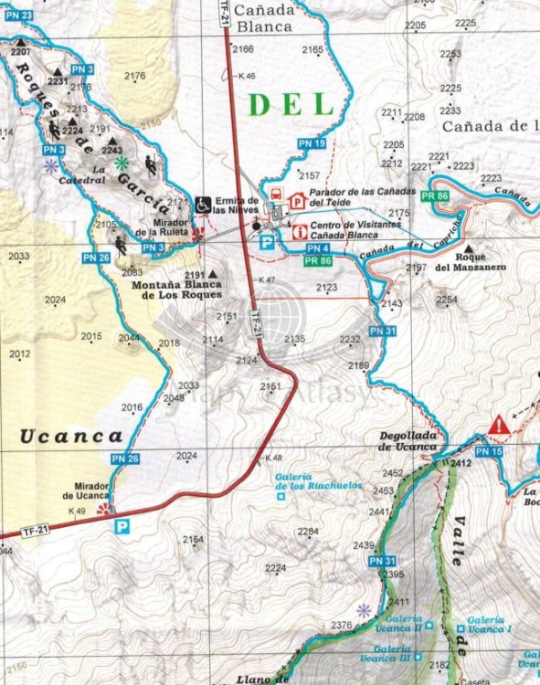 Teneryfa 1:25 000. Zestaw czterech map turystycznych. Mapa 3 - fragment 2