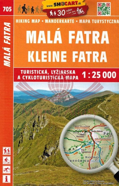 Mała Fatra. Mapa turystyczna 705. Shocart