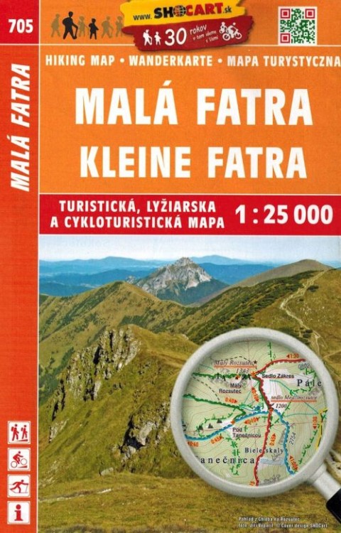 Mała Fatra. Mapa turystyczna 705 wydawnictwa Shocart. Okładka