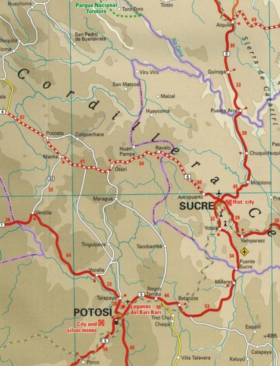 Boliwia 1:1 300 000. Wodoodporna mapa samochodowo-turystyczna wydawnictwa Reise Know-How. Fragment 1