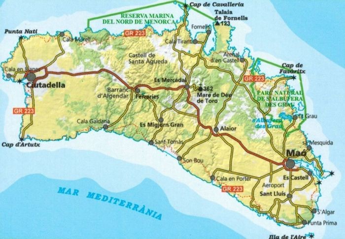 Minorka / Menorca 1:50 000. Mapa turystyczna + przewodnik. Zasięg