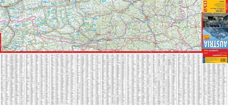 Austria 1:500 000. Laminowana mapa samochodowa wydawnictwa ExpressMap. Strona pierwsza