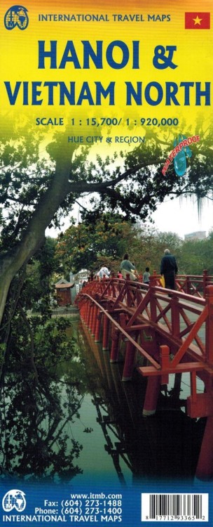 Hanoi i Wietnam północny. Wodoodporna mapa samochodowo-turystyczna / Plan miasta wydawnictwa ITMB. Okładka