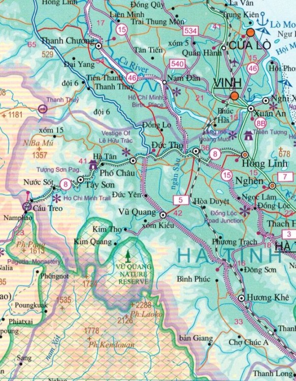 Hanoi i Wietnam północny. Wodoodporna mapa samochodowo-turystyczna / Plan miasta wydawnictwa ITMB. Fragment 2