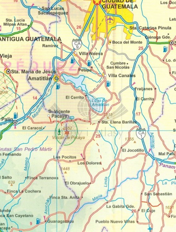 Belize i wschodnia Gwatemala. Wodoodporna mapa samochodowo-turystyczna wydawnictwa ITMB. Fragment 4