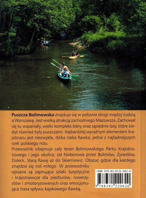 Puszcza Bolimowska. Przewodnik + mapa wydawnictwa Rewasz. Okładka tył