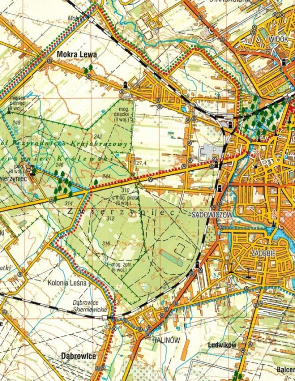 Puszcza Bolimowska 1:50 000. Mapa samochodowo-turystyczna wydawnictwa Rewasz. Fragment 2