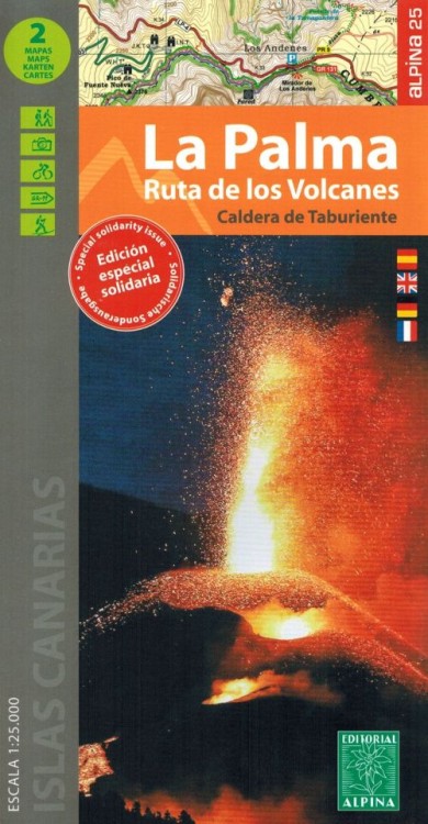 La Palma 1:25 000. Zestaw dwóch map turystycznych. Okładka