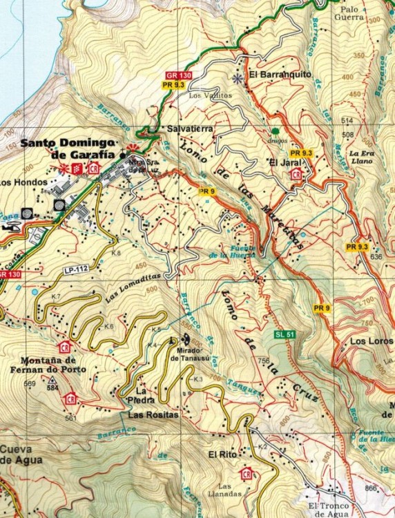 La Palma 1:25 000. Zestaw dwóch map turystycznych. Mapa 1 - fragment 1