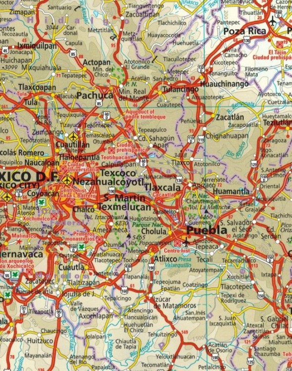 Meksyk 1:2 250 000. Wodoodporna mapa samochodowo-turystyczna wydawnictwa Reise Know-How. Fragment 1