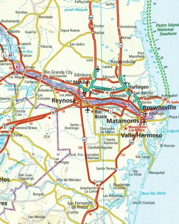 Meksyk 1:2 250 000. Wodoodporna mapa samochodowo-turystyczna wydawnictwa Reise Know-How. Fragment 2