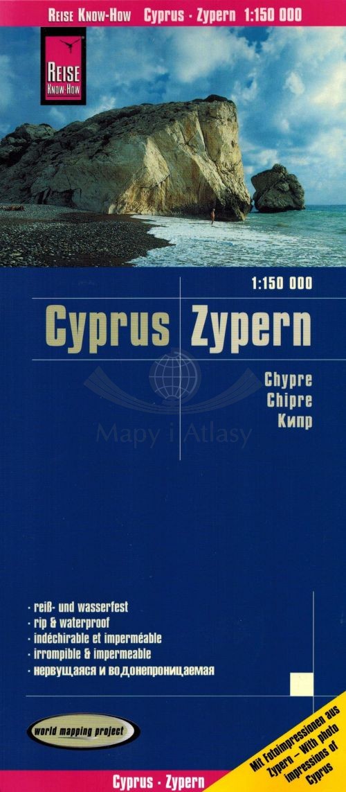 Cypr 1:150 000. Wodoodporna mapa samochodowo-turystyczna. Reise Know-How