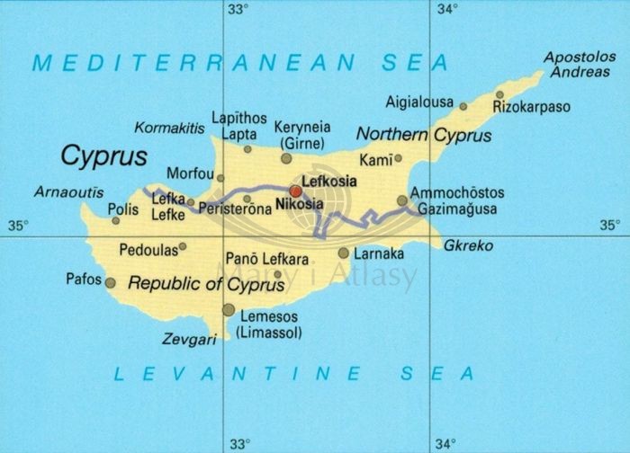 Cypr 1:150 000. Wodoodporna mapa samochodowo-turystyczna wydawnictwa Reise Know-How. Zasięg
