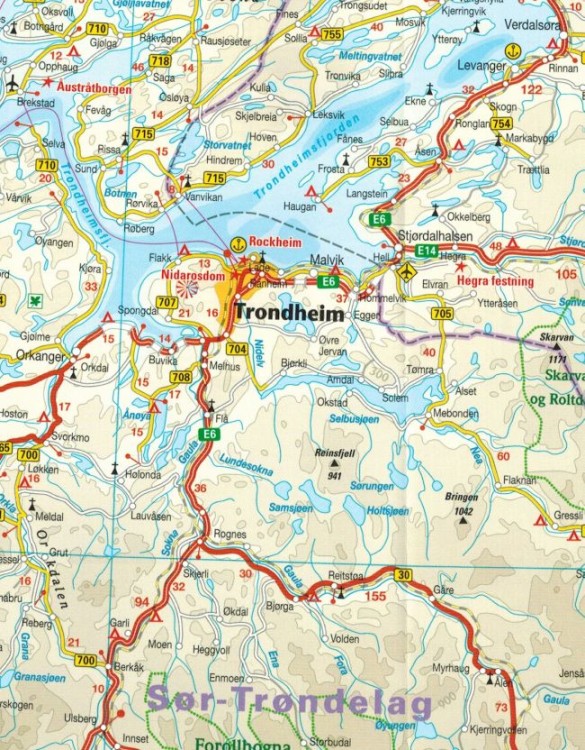 Szwecja i Norwegia południowa 1:875 000. Wodoodporna mapa samochodowo-turystyczna wydawnictwa Reise Know-How. Fragment 1