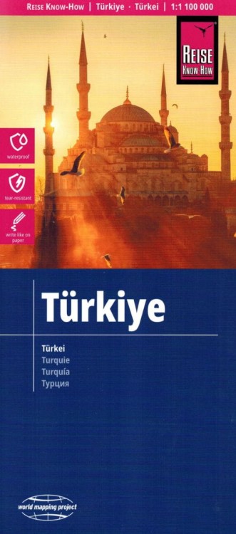 Turcja 1:1 100 000. Wodoodporna mapa samochodowo-turystyczna wydawnictwa Reise Know-How. Okładka