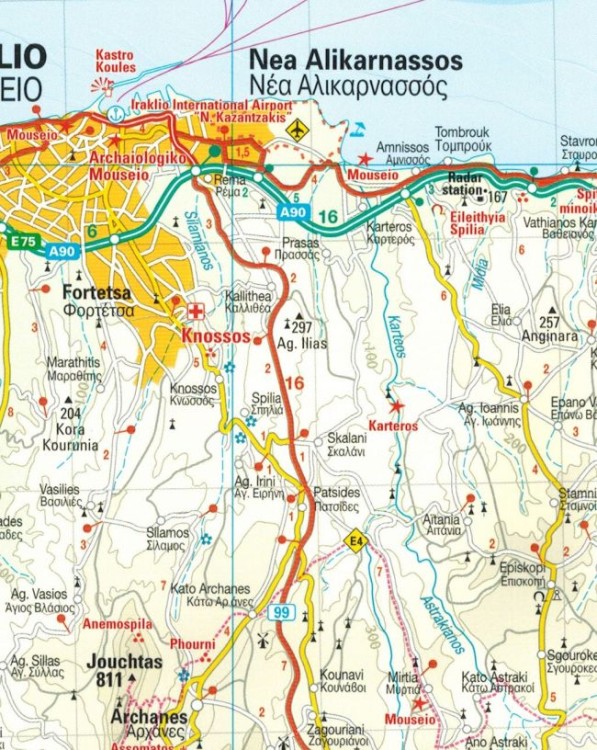 Kreta 1:140 000. Wodoodporna mapa samochodowo-turystyczna wydawnictwa Reise Know-How. Fragment 2