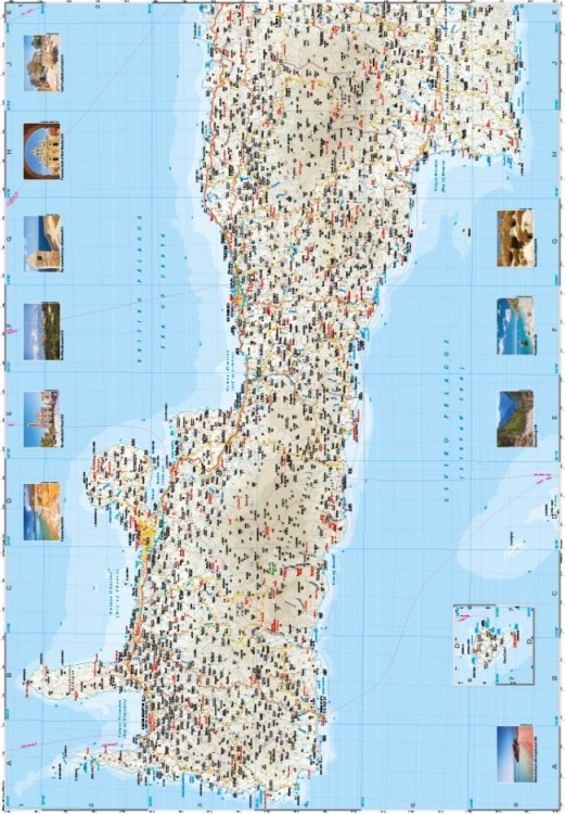 Kreta 1:140 000. Wodoodporna mapa samochodowo-turystyczna wydawnictwa Reise Know-How. Druga strona