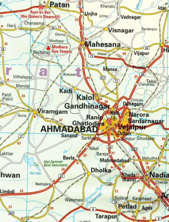 Indie północno-zachodnie 1:1 300 000. Wodoodporna mapa samochodowo-turystyczna wydawnictwa Reise Know-How. Fragment 1