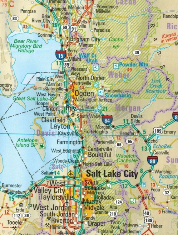 USA, część północna 1:1 250 000. Wodoodporna mapa samochodowo-turystyczna /2/ wydawnictwa Reise Know-How. Fragment 2