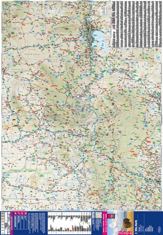USA, część północna 1:1 250 000. Wodoodporna mapa samochodowo-turystyczna /2/ wydawnictwa Reise Know-How. Pierwsza strona