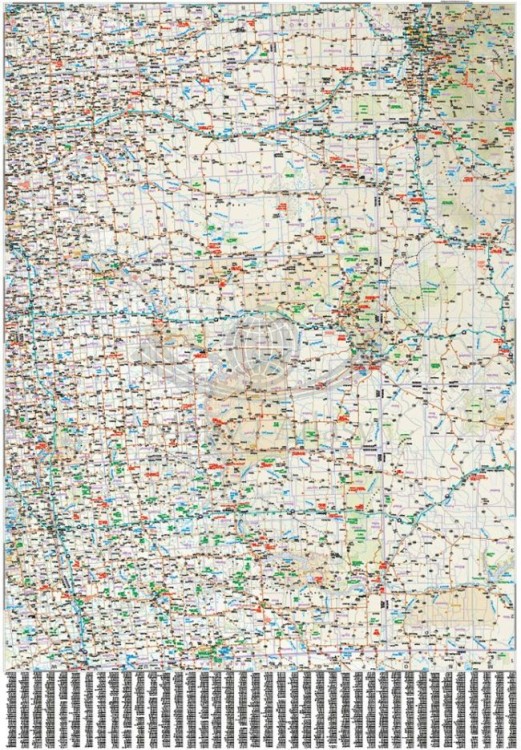 USA, część północna 1:1 250 000. Wodoodporna mapa samochodowo-turystyczna /2/ wydawnictwa Reise Know-How. Druga strona
