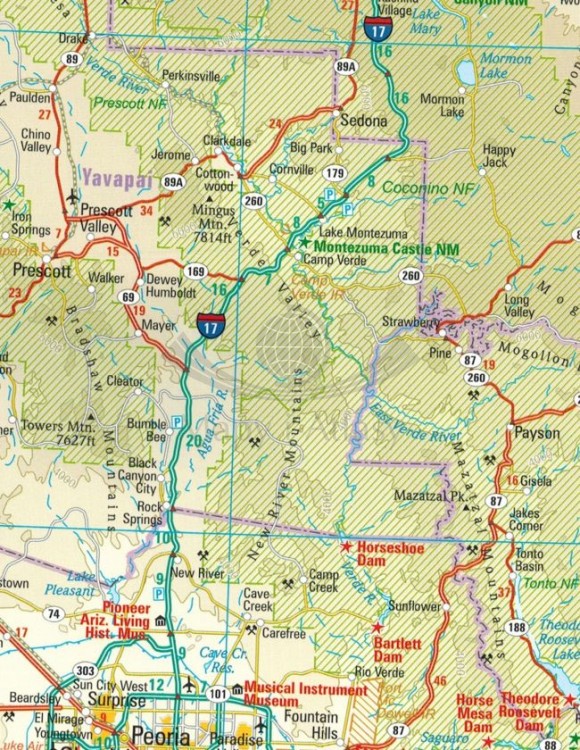 USA, część południowo-zachodnia 1:1 250 000. Wodoodporna mapa samochodowo-turystyczna /7/ wydawnictwa Reise Know-How. Fragment 2