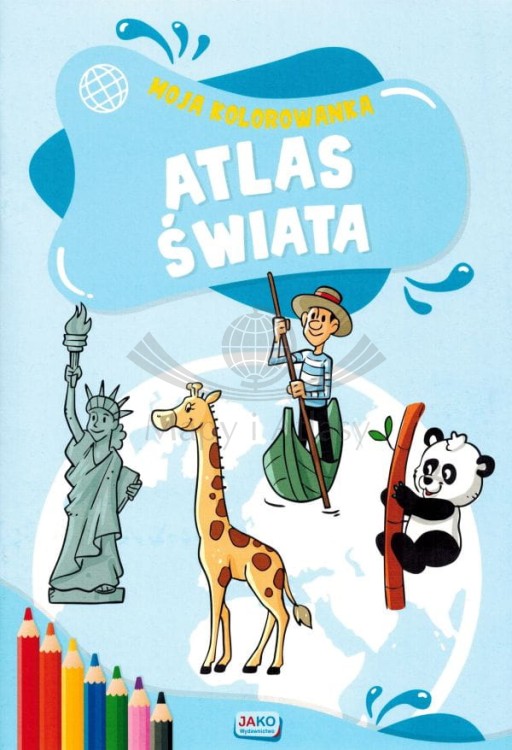 atlas świata - kolorowanka
