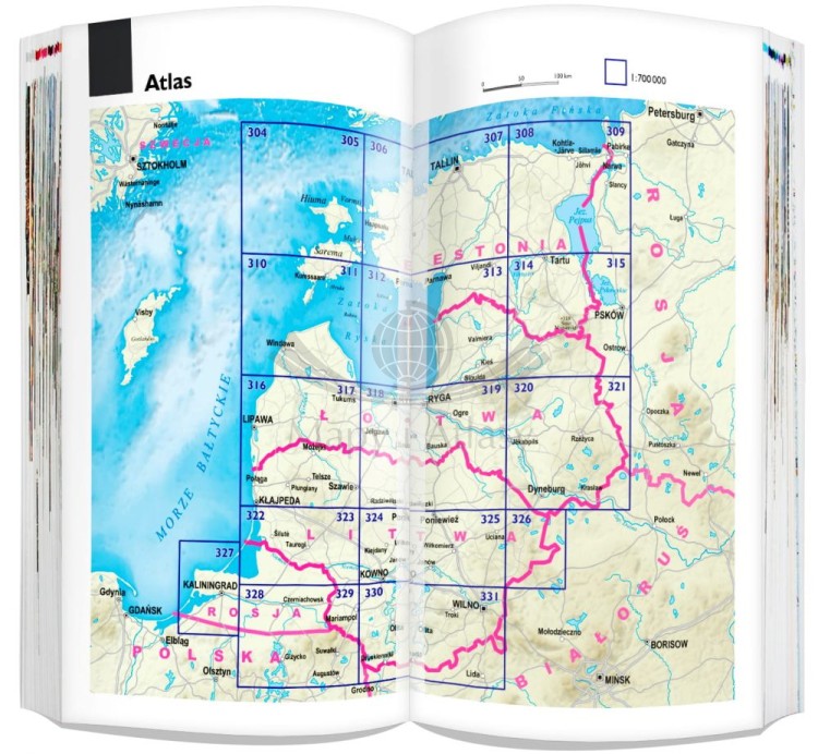 Litwa, Łotwa, Estonia 3 w 1. Przewodnik, atlas i laminowana mapa wydawnictwa ExpressMap. Przykładowe strony 5