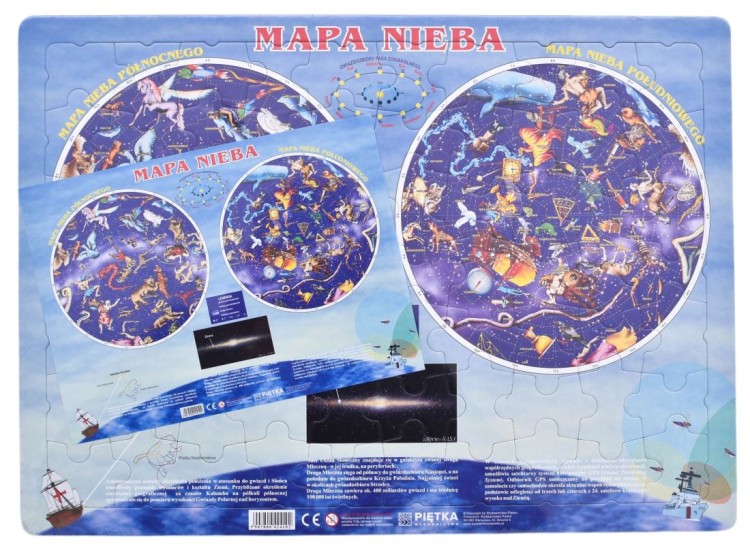 Niebo / Mapa nieba. Puzzle ramkowe