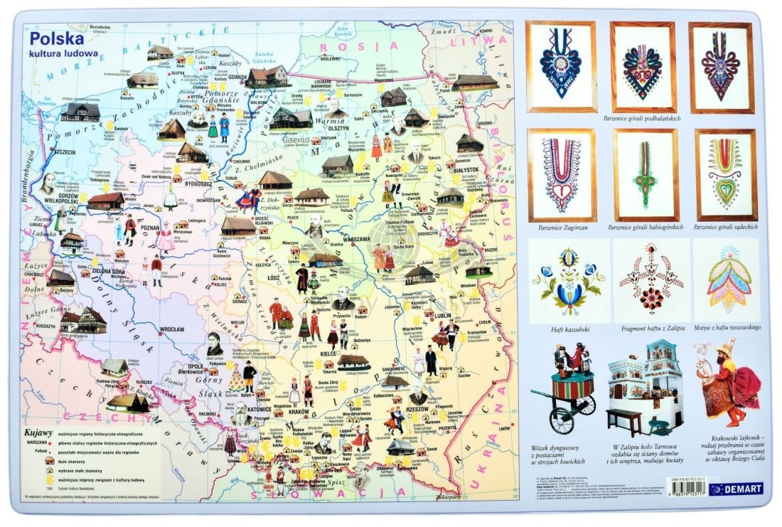 Polska. Kultura ludowa, podkładka na biurko. Demart