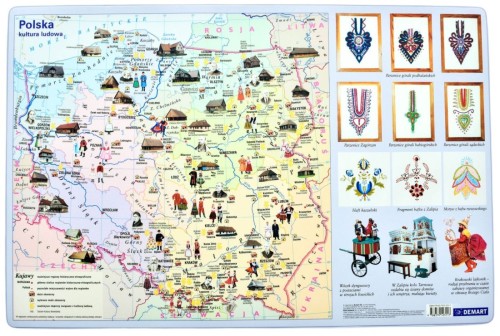 Polska. Kultura ludowa, podkładka na biurko wydawnictwa Demart