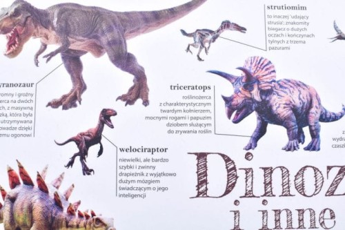 Dinozaury i inne gady. Podkładka na biurko wydawnictwa Demart