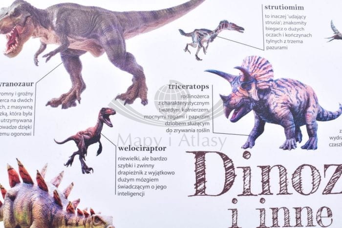 Dinozaury i inne gady. Podkładka na biurko wydawnictwa Demart