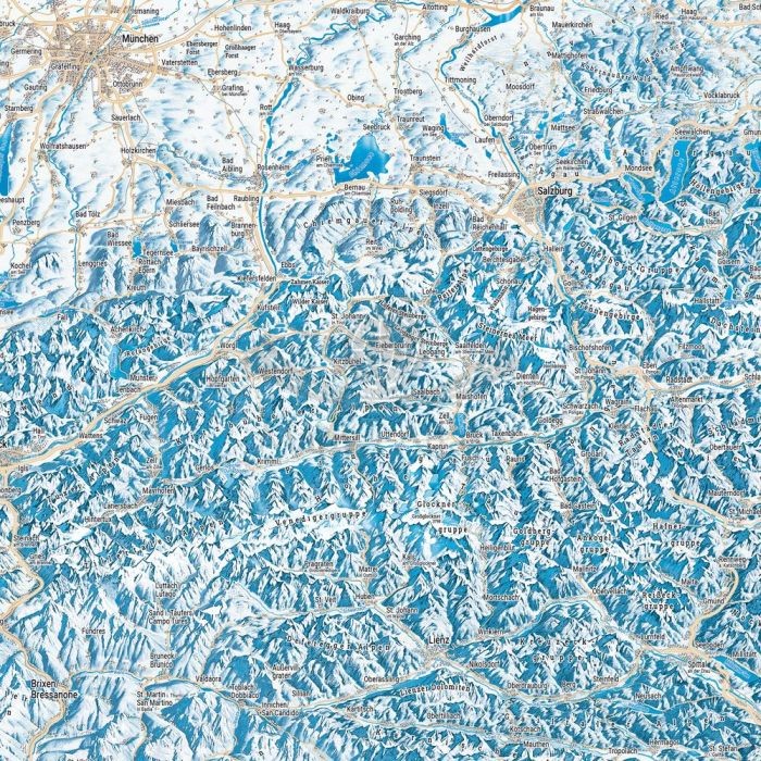 Austria. Mapa panoramiczna wydawnictwa Freytag & Berndt. Druga strona - fragment