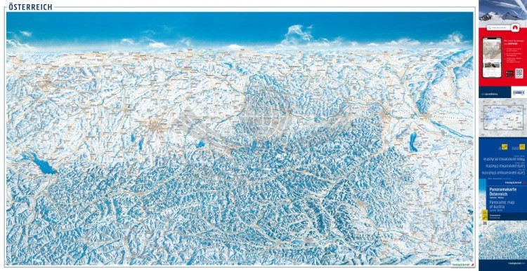 Austria. Mapa panoramiczna wydawnictwa Freytag & Berndt. Druga strona