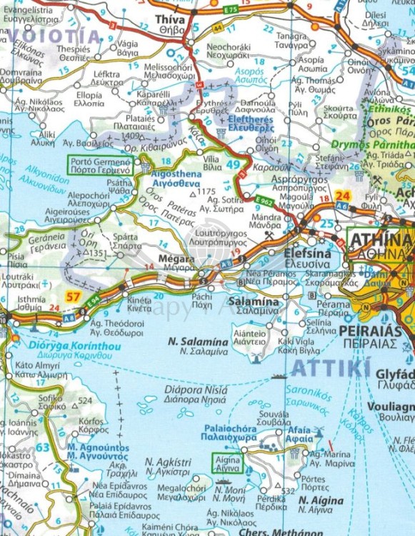 Grecja 1:700 000. Mapa samochodowo-turystyczna 737 wydawnictwa Michelin. Fragment 2