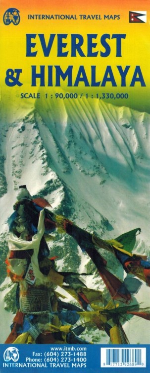 Himalaje, Mount Everest. Wodoodporna mapa samochodowo-turystyczna wydawnictwa ITMB. Okładka 2
