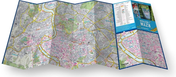 Rzym i Watykan. Przewodnik light + laminowana mapa wydawnictwa ExpressMap. Rozłożona mapa