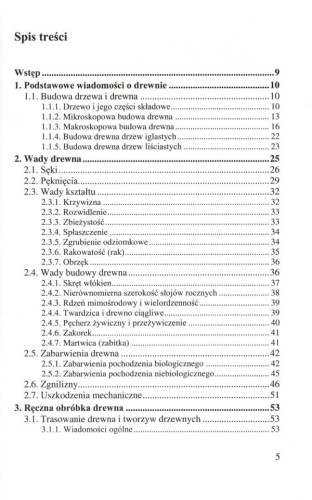 Stolarstwo. Poradnik. Spis treści 1