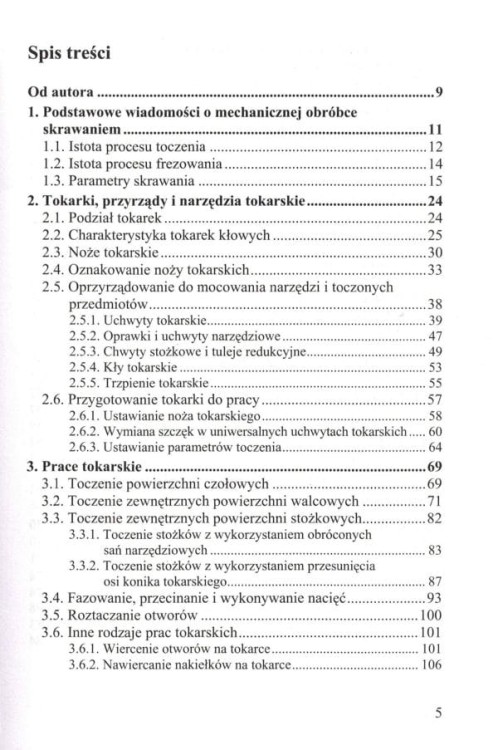 Toczenie i frezowanie. Poradnik wydawnictwa KaBe. Spis treści 1