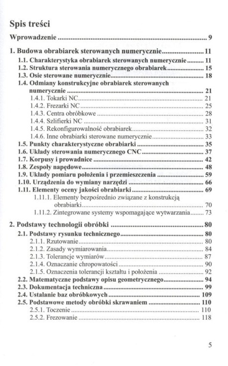 Obsługa i programowanie obrabiarek CNC. Podręcznik operatora. Poradnik wydawnictwa KaBe. Spis treści 1