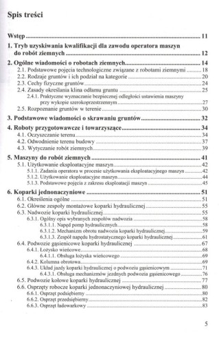 Maszyny do robót ziemnych. ABC operatora. Poradnik wydawnictwa KaBe. Spis treści 1