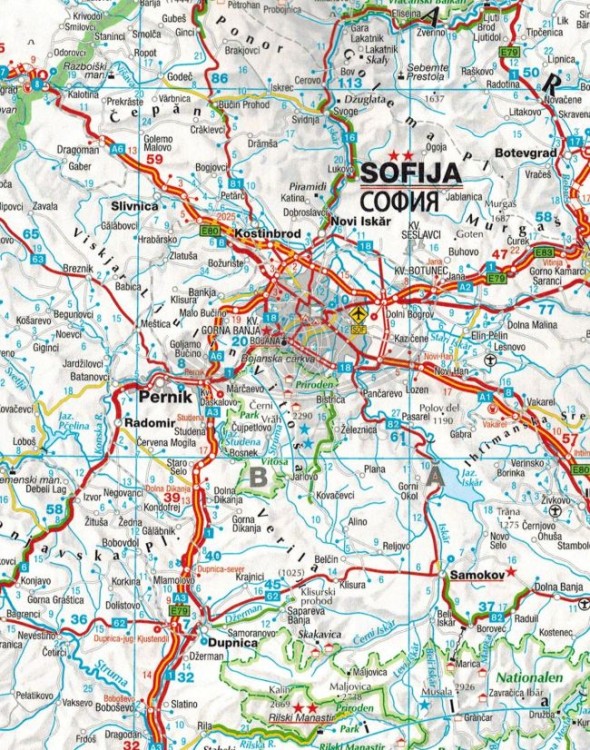 Europa 1:800 000. Atlas samochodowy wydawnictwa Falk. Fragment 5