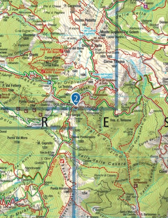 Lago d'Iseo, Valle Trompia, Franciacorta. Wodoodporna mapa turystyczna 106 wydawnictwa Kompass. Fragment 1