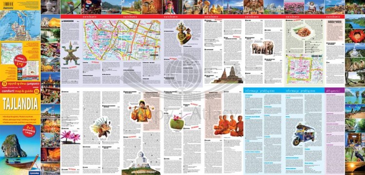 Tajlandia. Laminowana mapa samochodowo-turystyczna + Miniprzewodnik wydawnictwa ExpressMap. Pierwsza strona