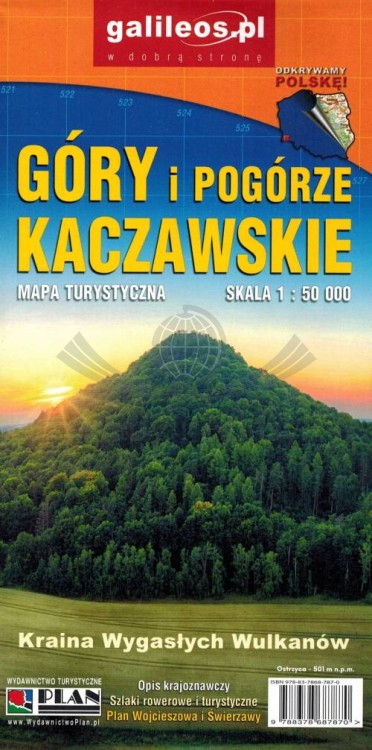 Góry i Pogórze Kaczawskie. Mapa turystyczna wydawnictwa Galileos. Okładka